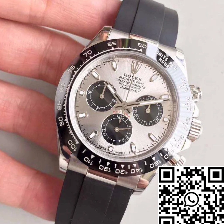 AR Factory Rolex 116519LN Dial Daytona Silver Cosmograph 0325